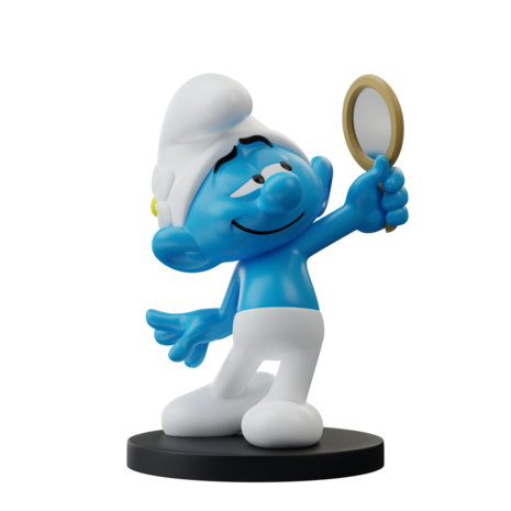 Blue Resin De Smurfen Beeldje Smurffatje 11 cm