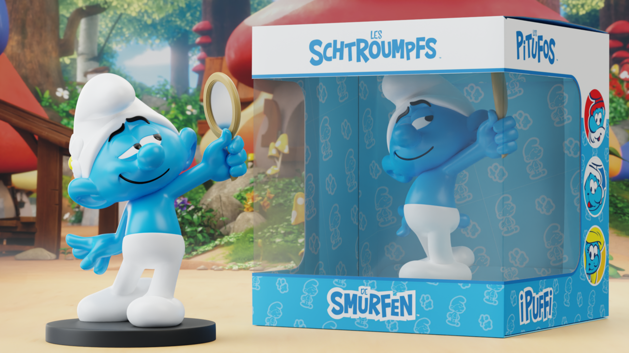 Blue Resin Les Schtroumpfs Statuette Schtroumpf Coquet 11 cm Blue Resin Les Schtroumpfs Statuette Schtroumpf Coquet 11 cm