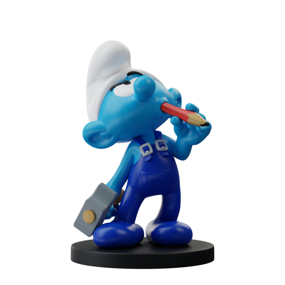 Blue Resin Les Schtroumpfs Statuette Schtroumpf Bricoleur 11 cm Blue Resin Les Schtroumpfs Statuette Schtroumpf Bricoleur 11 cm