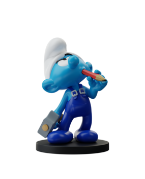 Blue Resin Les Schtroumpfs Statuette Schtroumpf Bricoleur 11 cm Blue Resin Les Schtroumpfs Statuette Schtroumpf Bricoleur 11 cm