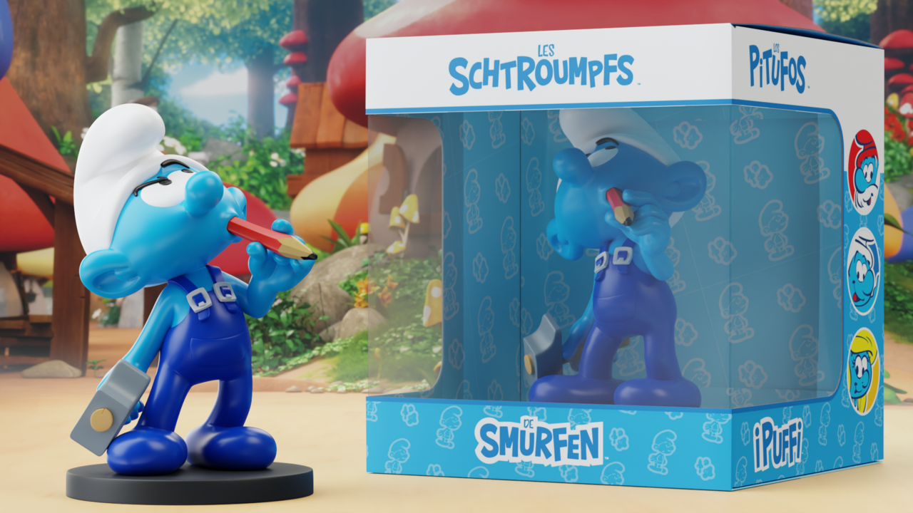 Blue Resin Les Schtroumpfs Statuette Schtroumpf Bricoleur 11 cm Blue Resin Les Schtroumpfs Statuette Schtroumpf Bricoleur 11 cm