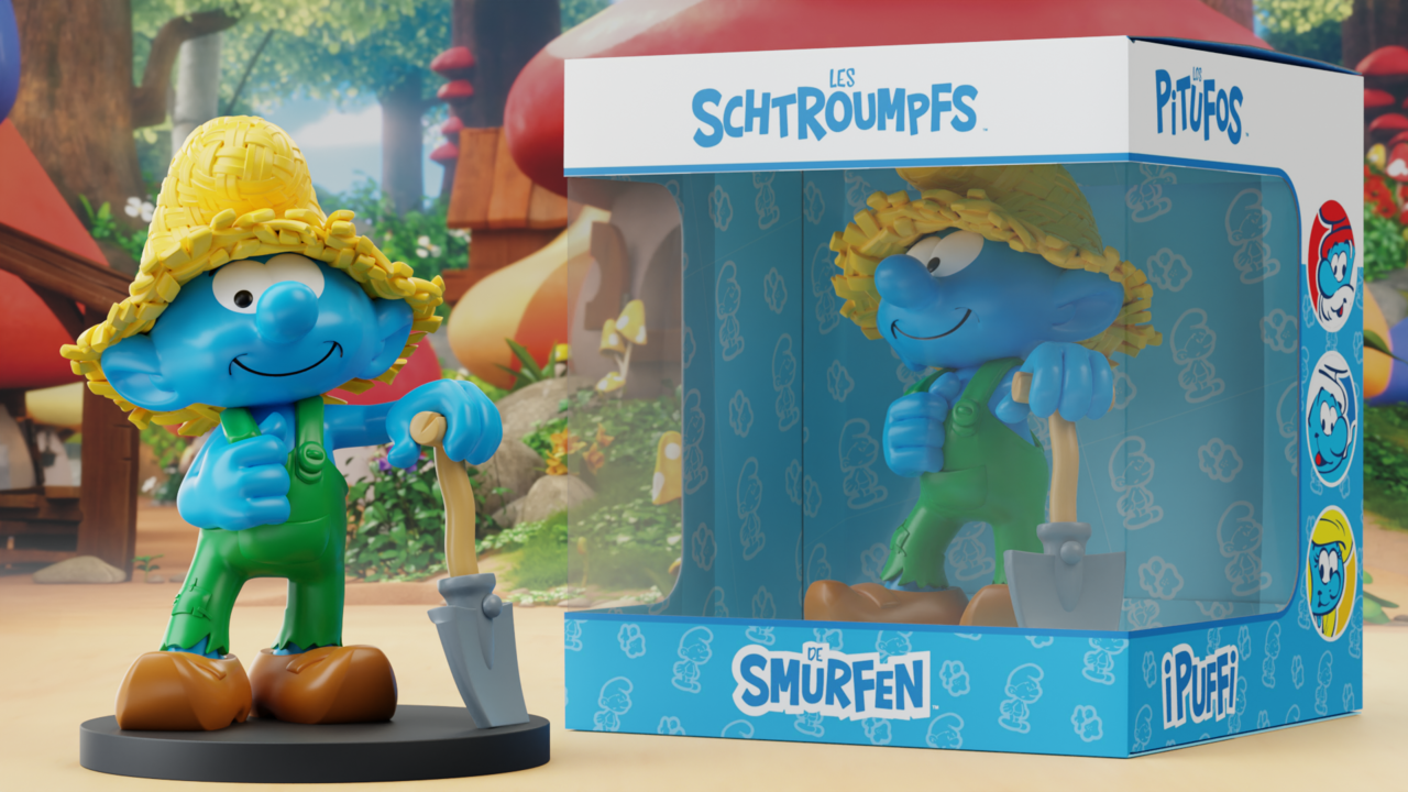 Blue Resin Les Schtroumpfs Statuette Schtroumpf Fermier 11 cm Blue Resin Les Schtroumpfs Statuette Schtroumpf Fermier 11 cm