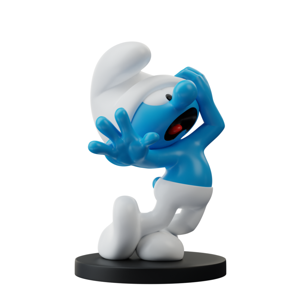 Blue Resin De Smurfen Beeldje Klungelsmurf 11 cm Blue Resin De Smurfen Beeldje Klungelsmurf 11 cm