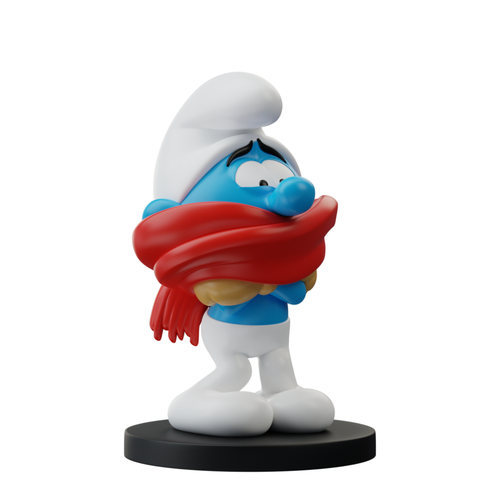 Blue Resin The Smurfs Statuette Chilly Smurf 11 cm Blue Resin The Smurfs Statuette Chilly Smurf 11 cm