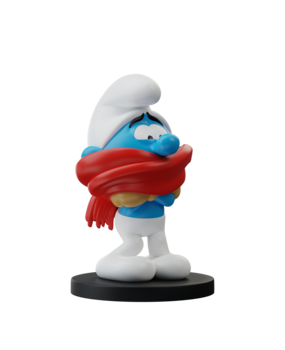 Blue Resin The Smurfs Statuette Chilly Smurf 11 cm