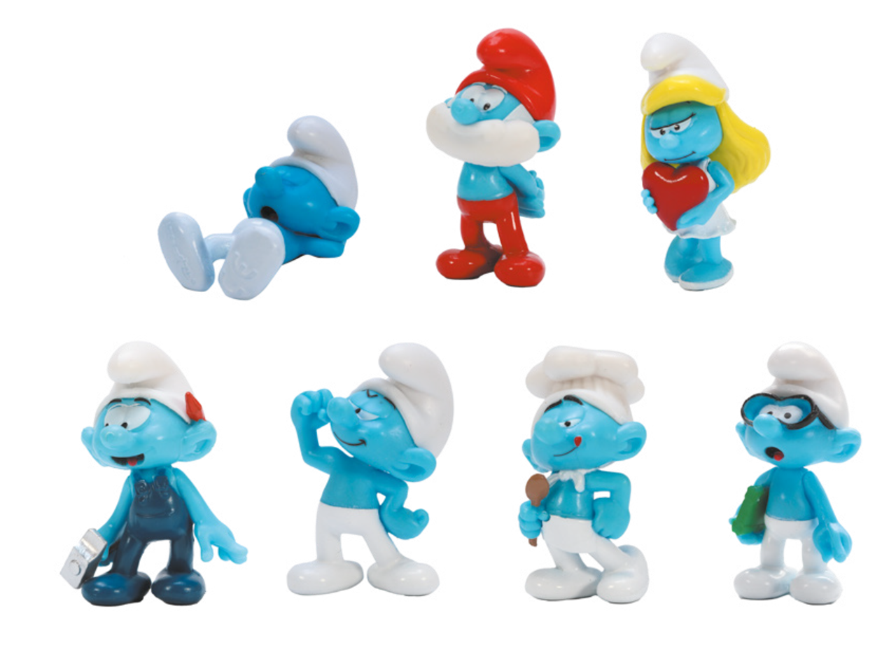Plastoy Les Schtroumpfs Set de 7 Schtroumpfs 4 cm Plastoy Les Schtroumpfs Set de 7 Schtroumpfs 4 cm