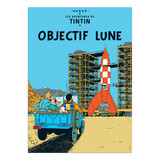 Tintinimaginatio Tintin Destination Moon Poster 50 x 70 cm