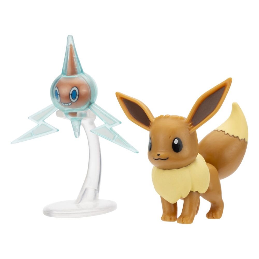 Jazwares Pokémon Battle Figure Set 2-Pack Eevee #4, Rotom 5 cm Jazwares Pokémon Battle Figure Set 2-Pack Eevee #4, Rotom 5 cm