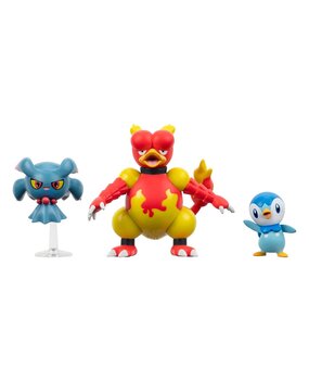 Jazwares Pokémon Battle Figure Set 3-Pack Piplup, Misdreavus, Magmar 5 cm Jazwares Pokémon Battle Figure Set 3-Pack Piplup, Misdreavus, Magmar 5 cm