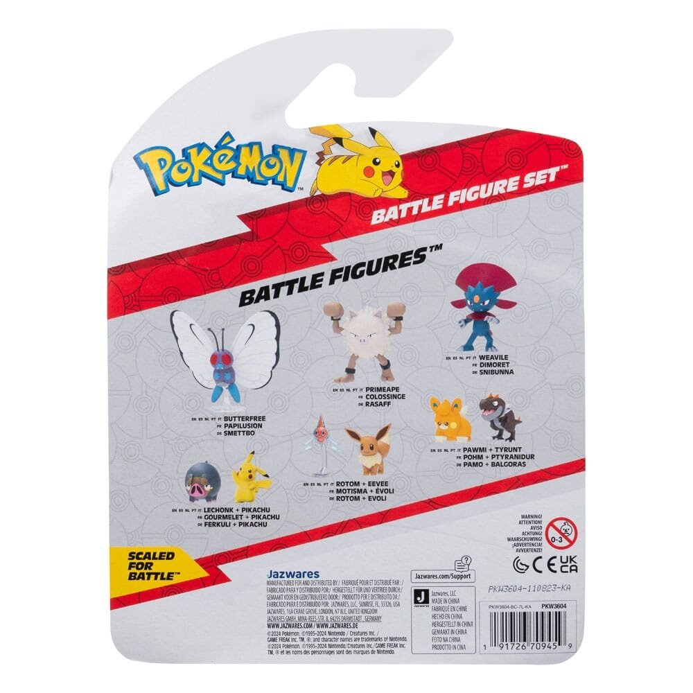 Jazwares Pokémon Battle Figure Set 3-Pack Piplup, Misdreavus, Magmar 5 cm Jazwares Pokémon Battle Figure Set 3-Pack Piplup, Misdreavus, Magmar 5 cm
