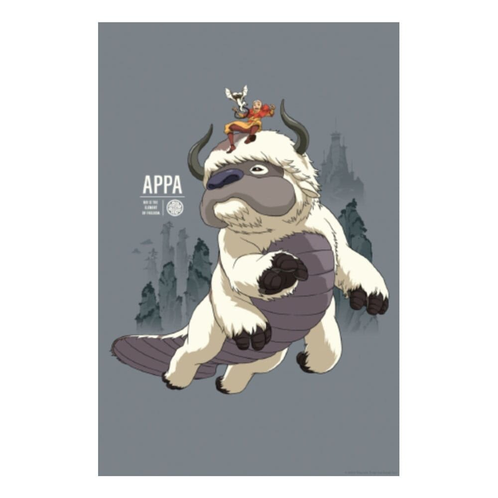 FaNaTtiK Avatar The Last Airbender Art Print Appa & Aang Limited Edition 42 x 30 cm