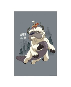 FaNaTtiK Avatar The Last Airbender Art Print Appa & Aang Limited Edition 42 x 30 cm