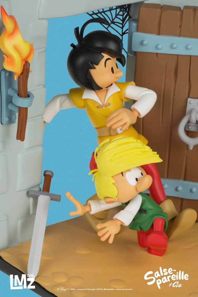 LMZ Collectibles Johan, Pirlouit et le fantôme du Sire Aldebert de Baufort 19 cm LMZ Collectibles Johan, Pirlouit et le fantôme du Sire Aldebert de Baufort 19 cm