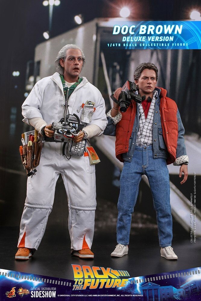 Hot Toys Back To The Future Movie Masterpiece Action Figure 1/6 Doc Brown (Deluxe Version) 30 cm Hot Toys Back To The Future Movie Masterpiece Action Figure 1/6 Doc Brown (Deluxe Version) 30 cm