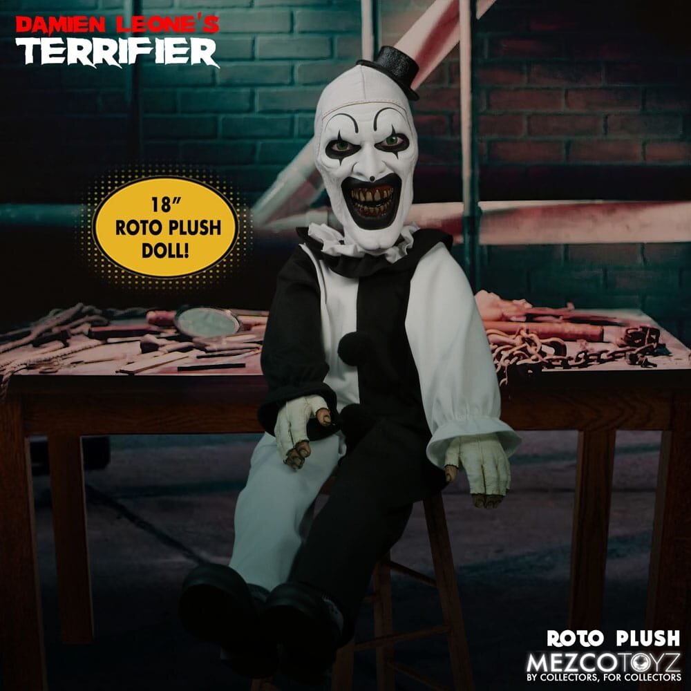 Mezco Toyz Terrifier Roto Plush Figure Art the Clown 46 cm Mezco Toyz Terrifier Roto Plush Figure Art the Clown 46 cm