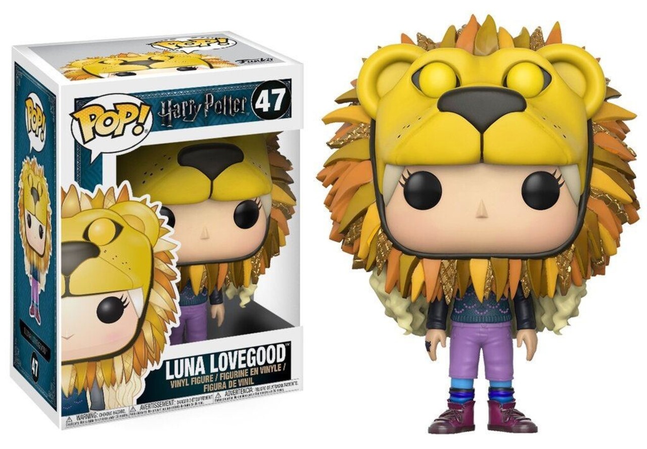 Funko Harry Potter POP! Movies Vinyl Figure Luna Lovegood with Lion Head #47 Funko Harry Potter POP! Movies Vinyl Figure Luna Lovegood with Lion Head #47