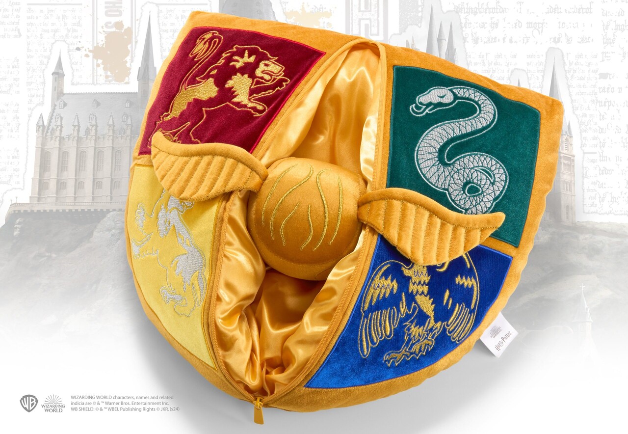 The Noble Collection Harry Potter Hogwarts Crest & Snitch Kussen