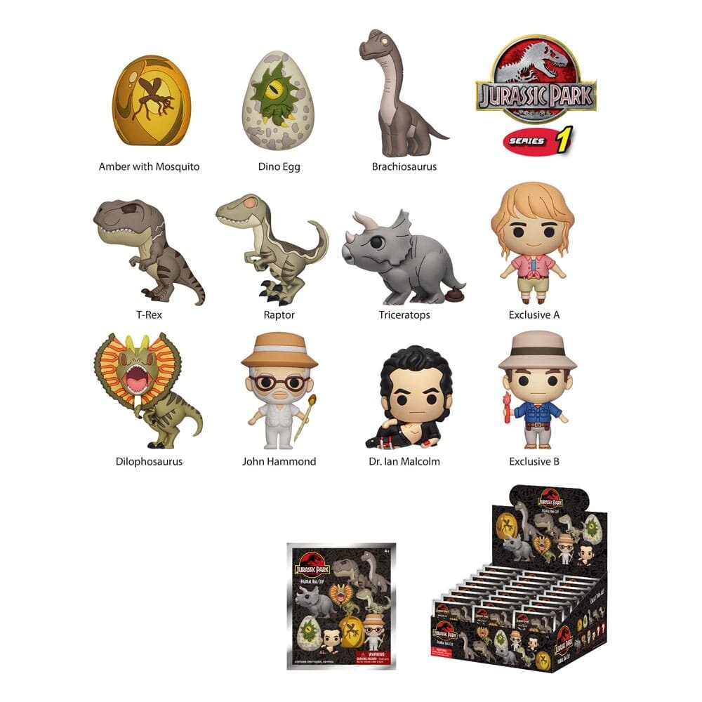 Jurassic Park PVC Bag Clip Blind Bag Jurassic Park PVC Bag Clip Blind Bag