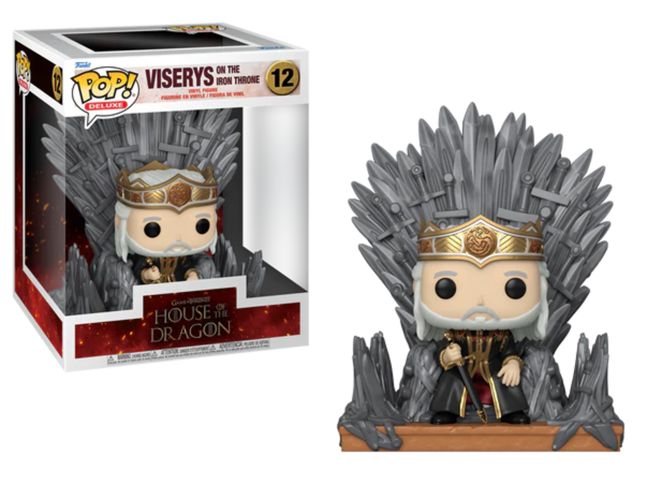 Funko House of the Dragon POP! TV Deluxe Vinyl Viserys on The Iron Throne Funko House of the Dragon POP! TV Deluxe Vinyl Viserys on The Iron Throne