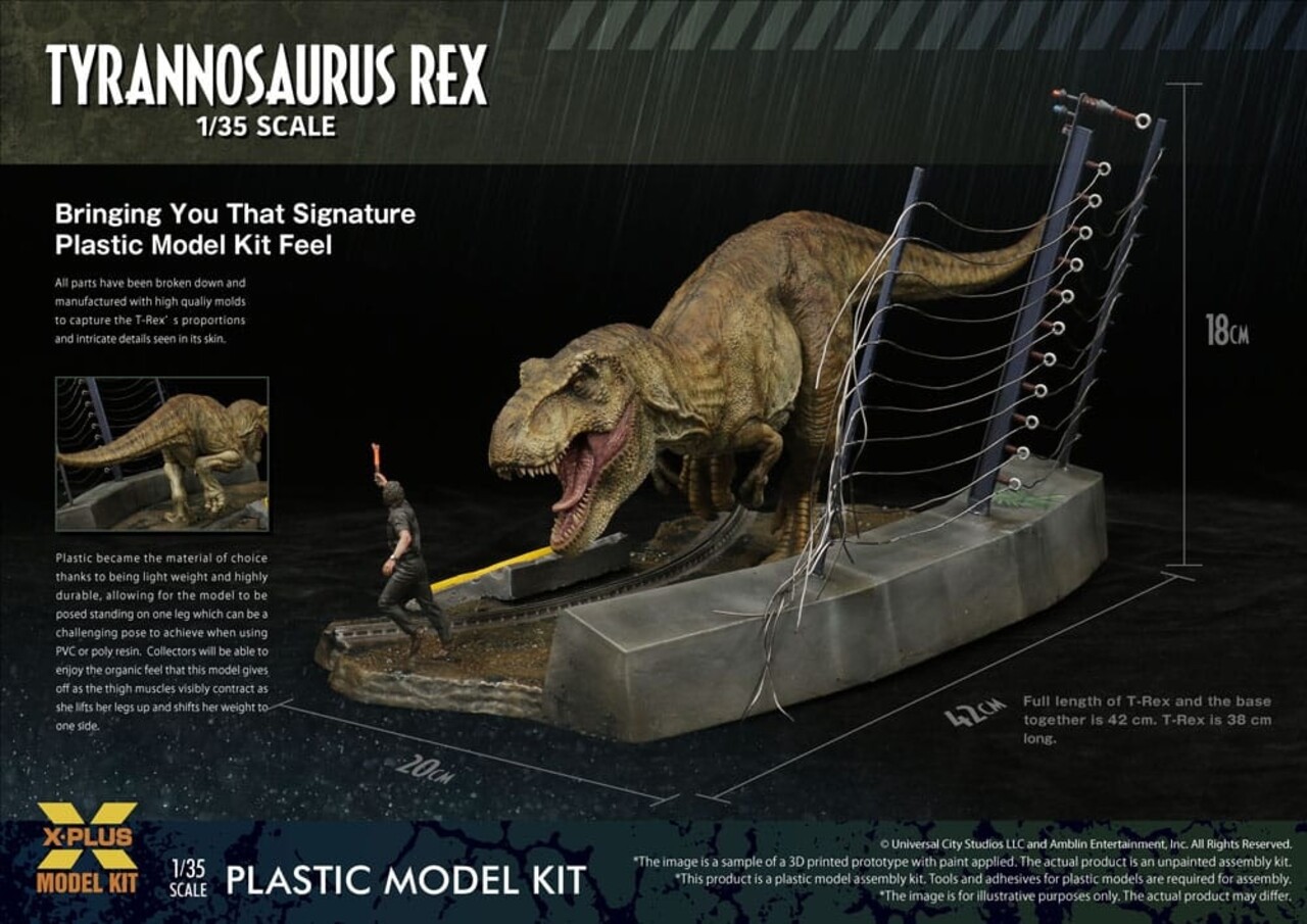 Jurassic Park Plastic Model Kit 1/35 Tyrannosaurus Rex 42 cm Jurassic Park Plastic Model Kit 1/35 Tyrannosaurus Rex 42 cm