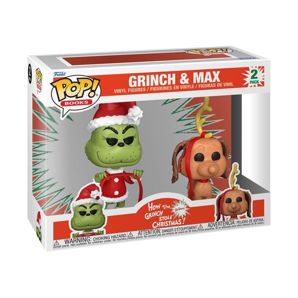 Funko The Grinch(Anniversary) POP! Books Vinyl Figures 2-Pack Grinch w/ Max 9 cm Funko The Grinch(Anniversary) POP! Books Vinyl Figures 2-Pack Grinch w/ Max 9 cm