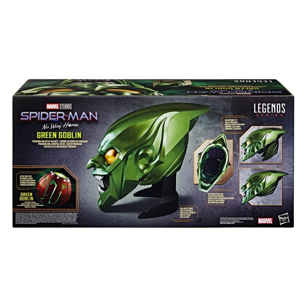 Hasbro Spider-Man: No Way Home Marvel Legends Roleplay Replica Green Goblin Premium Helmet Hasbro Spider-Man: No Way Home Marvel Legends Roleplay Replica Green Goblin Premium Helmet