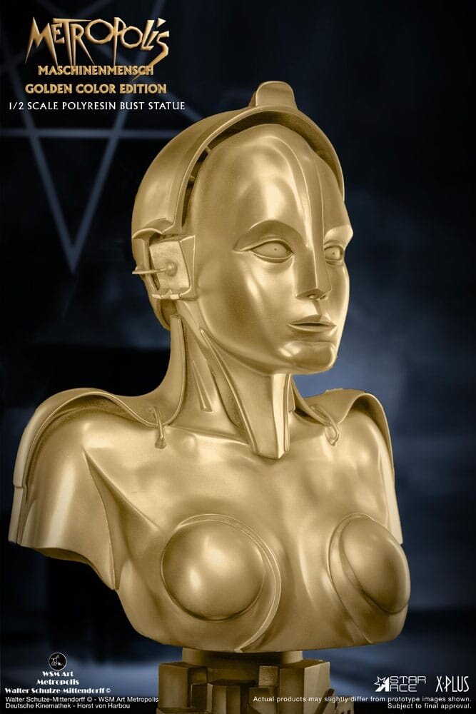 Star Ace Toys Metropolis Bust 1/2 Maria Maschinenmensch Metallic Gold Color Edition 50 cm Star Ace Toys Metropolis Bust 1/2 Maria Maschinenmensch Metallic Gold Color Edition 50 cm