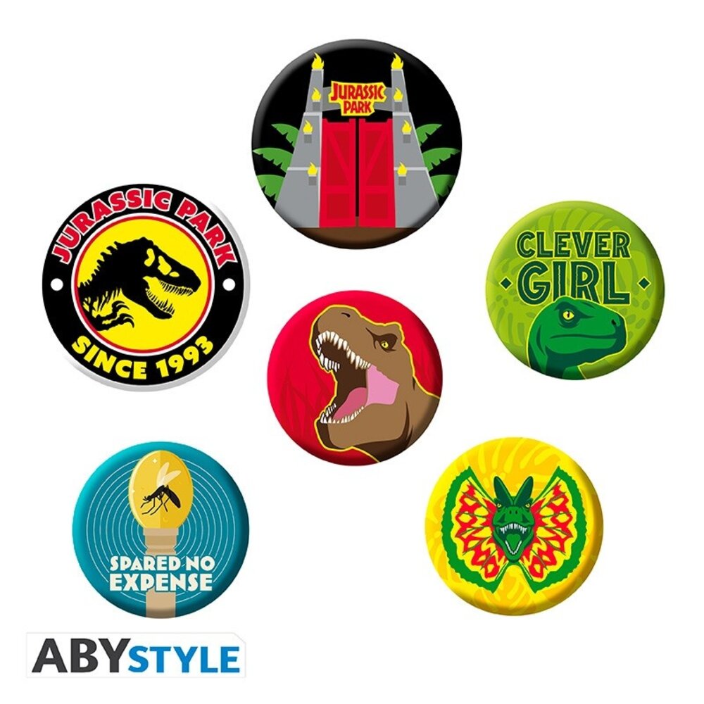 ABY Style Jurassic Park Icons Badge Pins