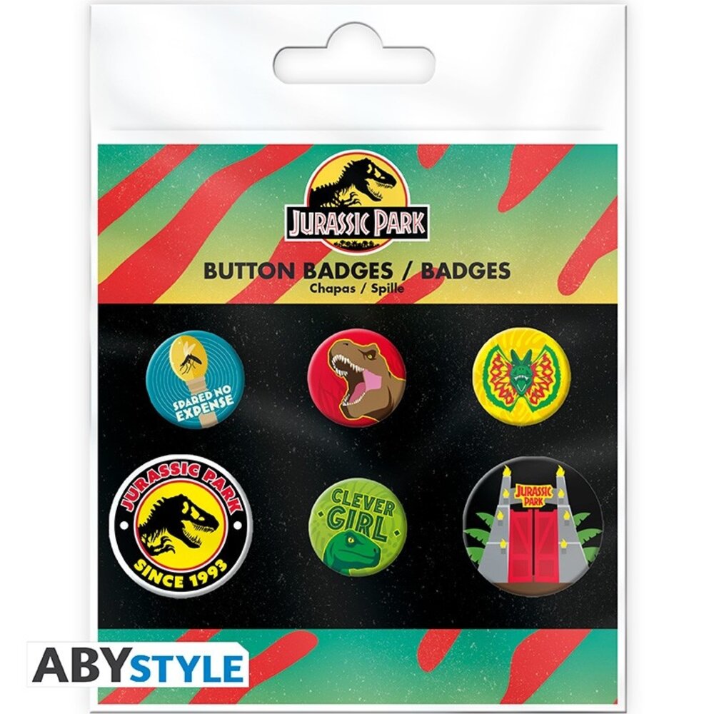 ABY Style Jurassic Park Icons Badge Pins