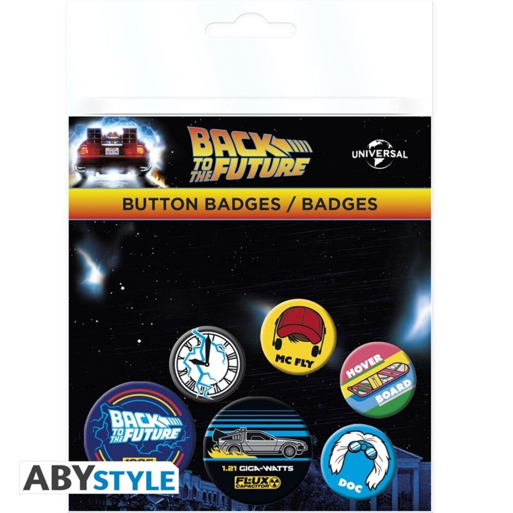 ABY Style Back to the Future Symbols Badge Pins ABY Style Back to the Future Symbols Badge Pins