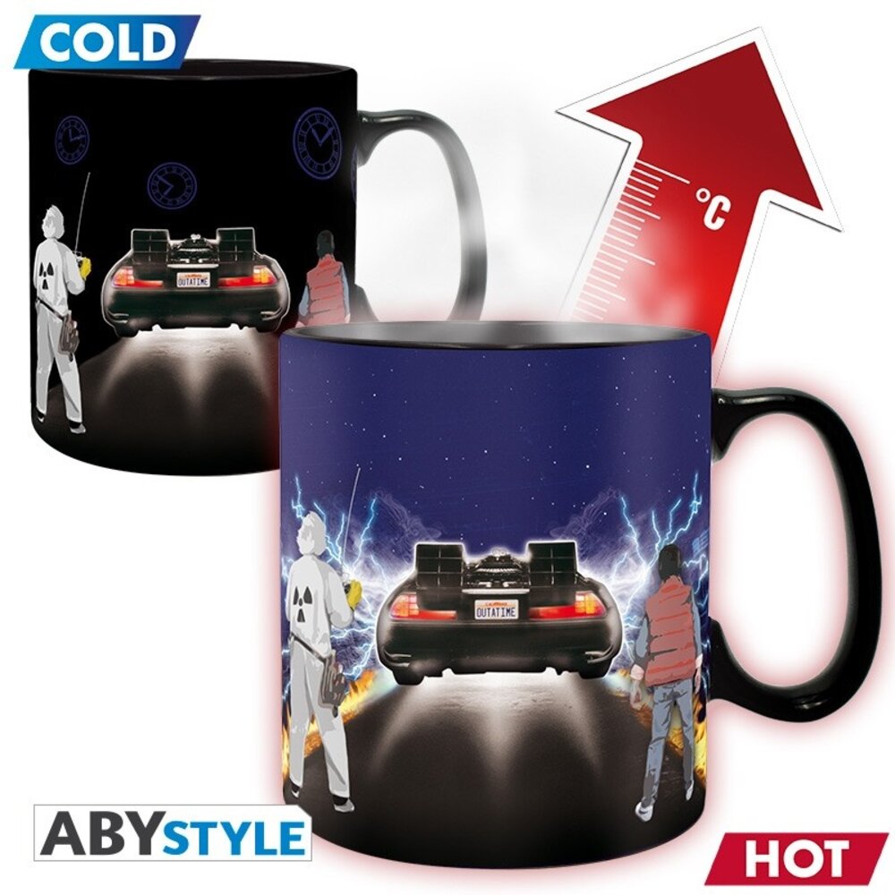 ABY Style Back to the Future Time Machine Heat Change Mug ABY Style Back to the Future Time Machine Heat Change Mug