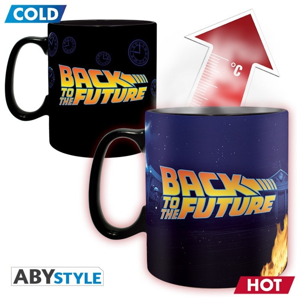 ABY Style Back to the Future Time Machine Heat Change Mug ABY Style Back to the Future Time Machine Heat Change Mug