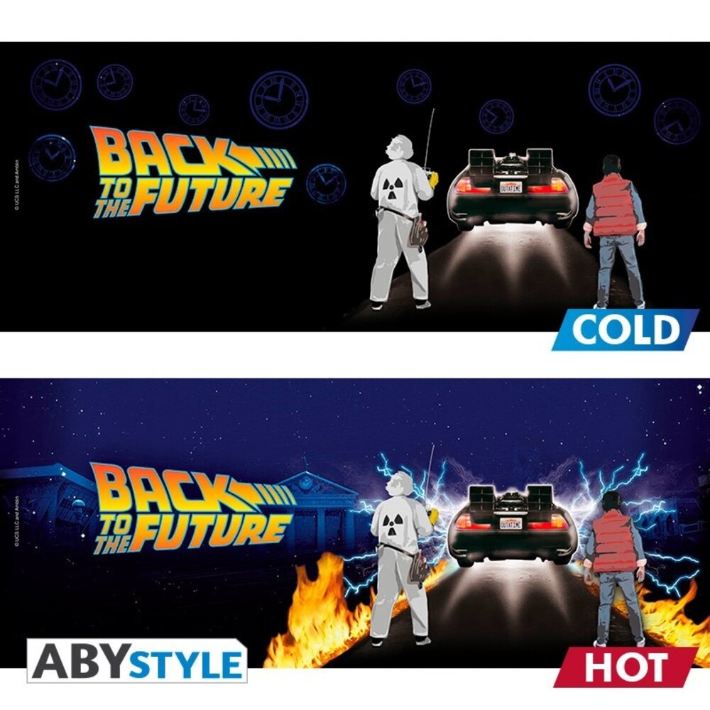 ABY Style Back to the Future Time Machine Heat Change Mug ABY Style Back to the Future Time Machine Heat Change Mug