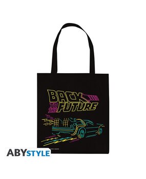 ABY Style Back to the Future Neon DeLorean Tote Bag ABY Style Back to the Future Neon DeLorean Tote Bag