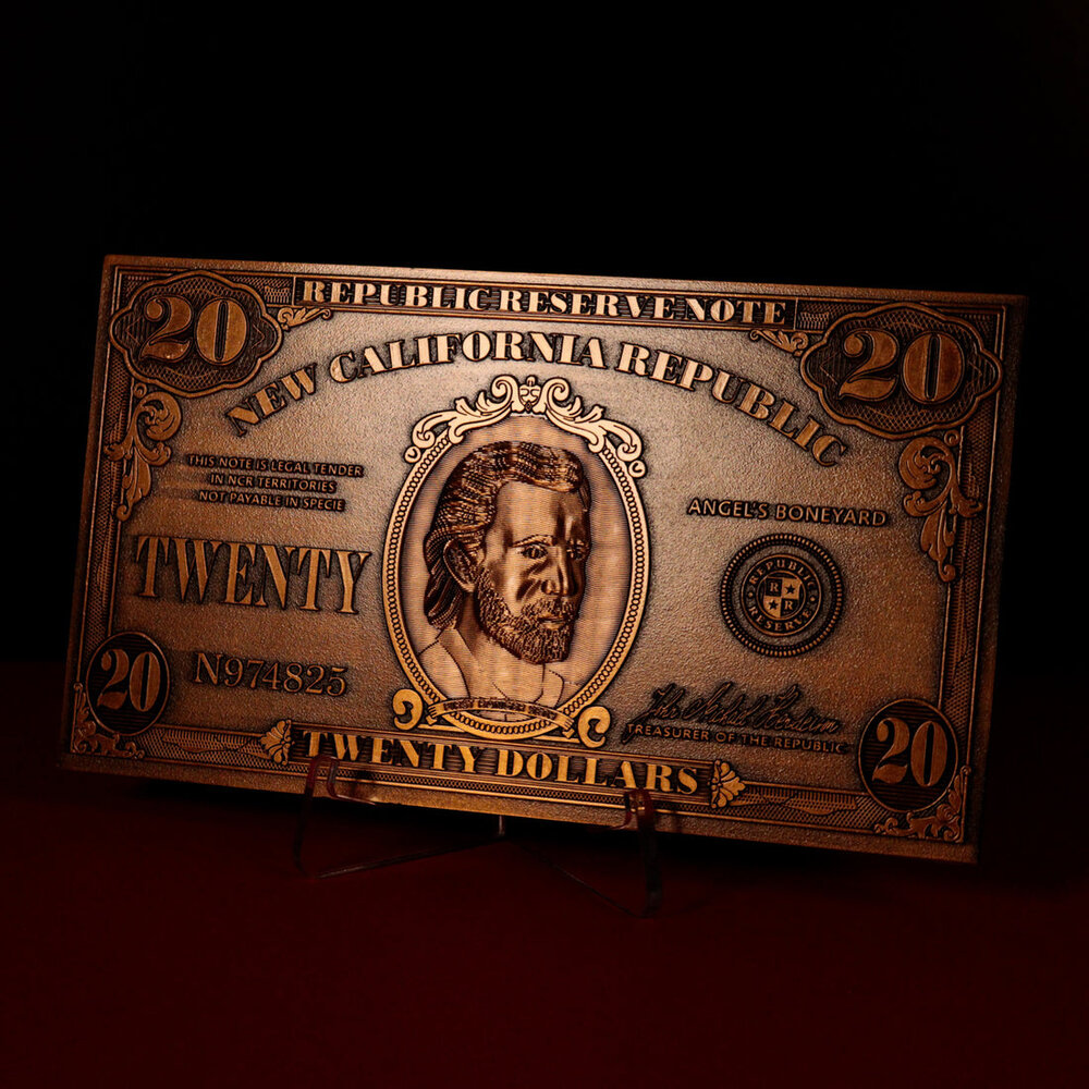 FaNaTtiK Fallout New Vegas Replica NCR $20 Bill Limited Edition FaNaTtiK Fallout New Vegas Replica NCR $20 Bill Limited Edition