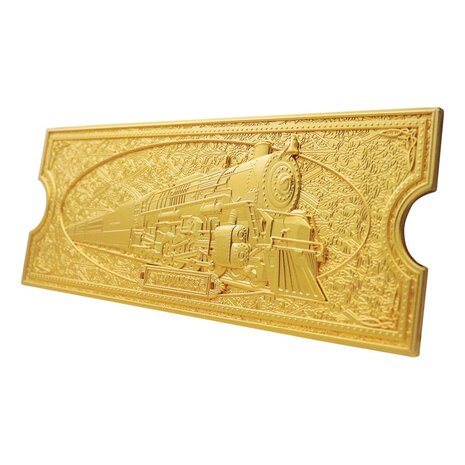 FaNaTtiK Polar Express Replica Train Ticket 24k Gold Plated Limited Edition FaNaTtiK Polar Express Replica Train Ticket 24k Gold Plated Limited Edition