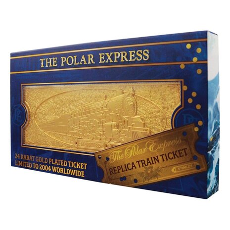 FaNaTtiK Polar Express Replica Train Ticket 24k Gold Plated Limited Edition FaNaTtiK Polar Express Replica Train Ticket 24k Gold Plated Limited Edition