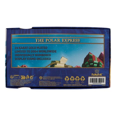 FaNaTtiK Polar Express Replica Train Ticket 24k Gold Plated Limited Edition FaNaTtiK Polar Express Replica Train Ticket 24k Gold Plated Limited Edition