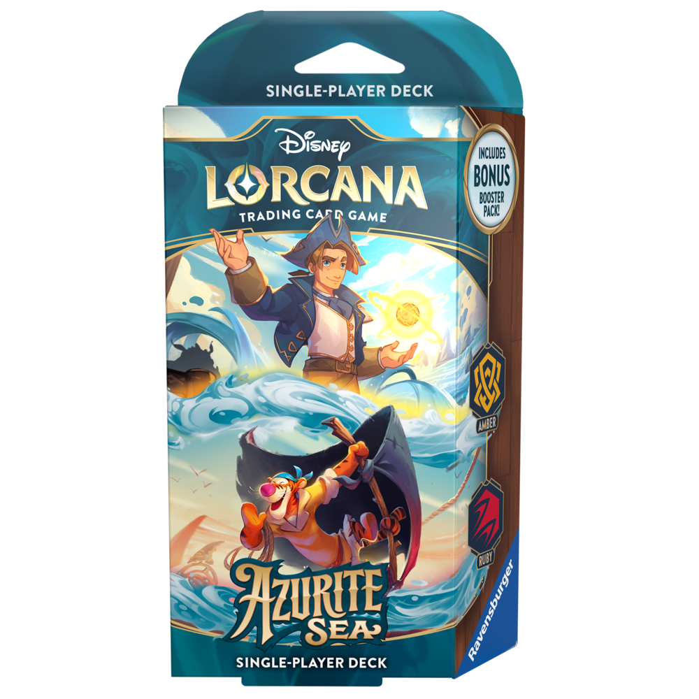 Ravensburger Disney Lorcana: Azurite Sea Jim Hawkins & Tiger Starter Deck Ravensburger Disney Lorcana: Azurite Sea Jim Hawkins & Tiger Starter Deck