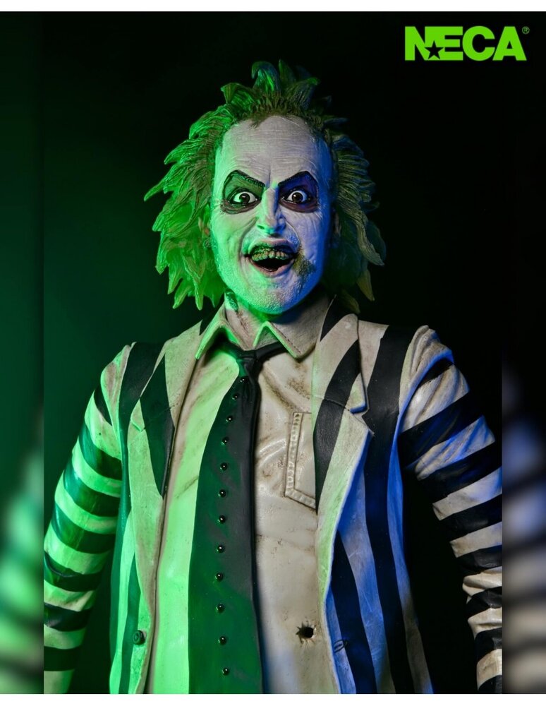 Neca Beetlejuice 1988 Action Figure 1/4 Striped Suit Beetlejuice 45 cm Neca Beetlejuice 1988 Action Figure 1/4 Striped Suit Beetlejuice 45 cm