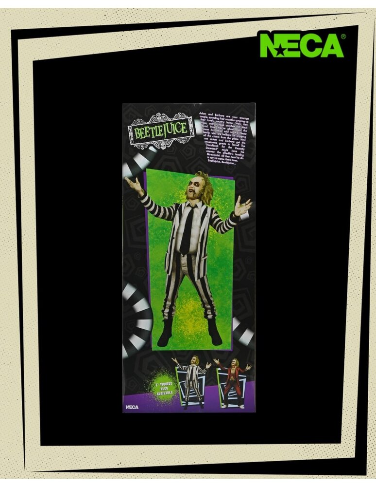 Neca Beetlejuice 1988 Action Figure 1/4 Striped Suit Beetlejuice 45 cm Neca Beetlejuice 1988 Action Figure 1/4 Striped Suit Beetlejuice 45 cm