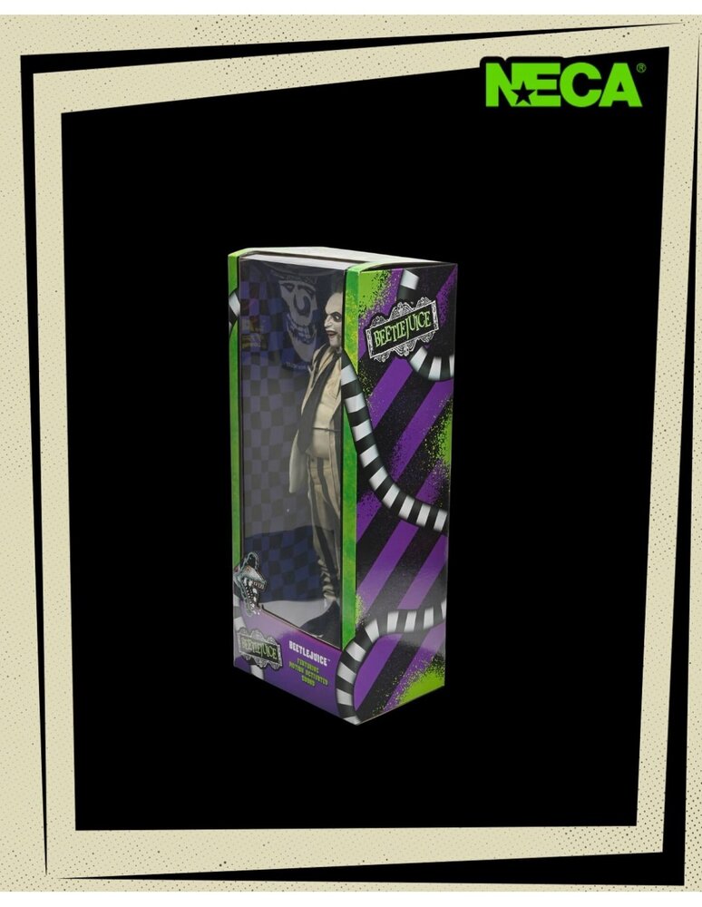 Neca Beetlejuice 1988 Action Figure 1/4 Striped Suit Beetlejuice 45 cm Neca Beetlejuice 1988 Action Figure 1/4 Striped Suit Beetlejuice 45 cm