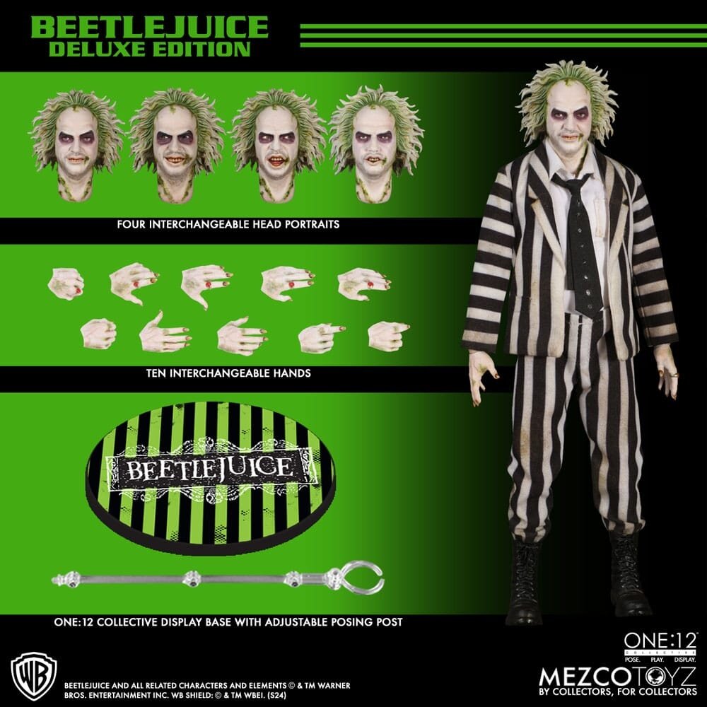 Mezco Toyz Beetlejuice Action Figure 1/12 Beetlejuice Deluxe Edition 18 cm Mezco Toyz Beetlejuice Action Figure 1/12 Beetlejuice Deluxe Edition 18 cm