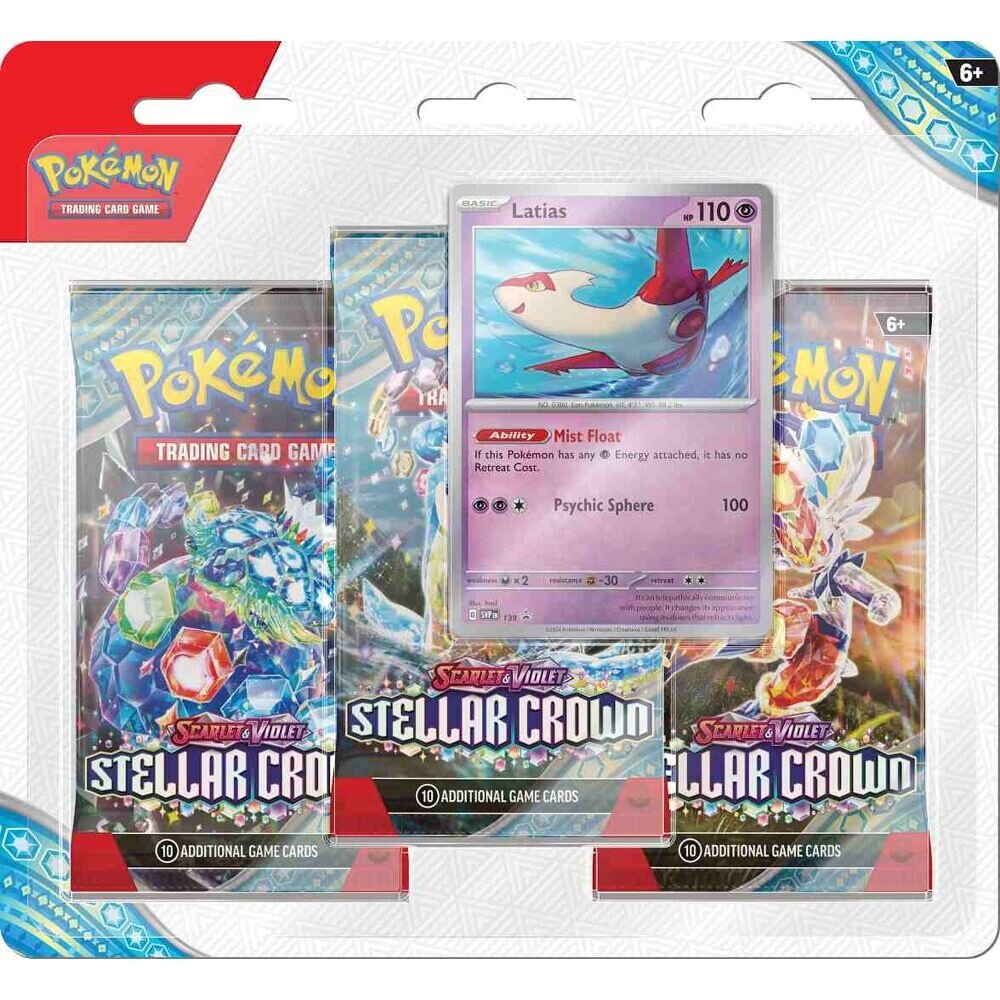 The Pokémon Company Pokémon Scarlet & Violet Stellar Crown Blister (3 Boosters) The Pokémon Company Pokémon Scarlet & Violet Stellar Crown Blister (3 Boosters)