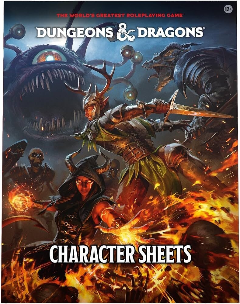 Wizards of the Coast Dungeons & Dragons RPG Character Sheets 2024 *Engelse Versie*