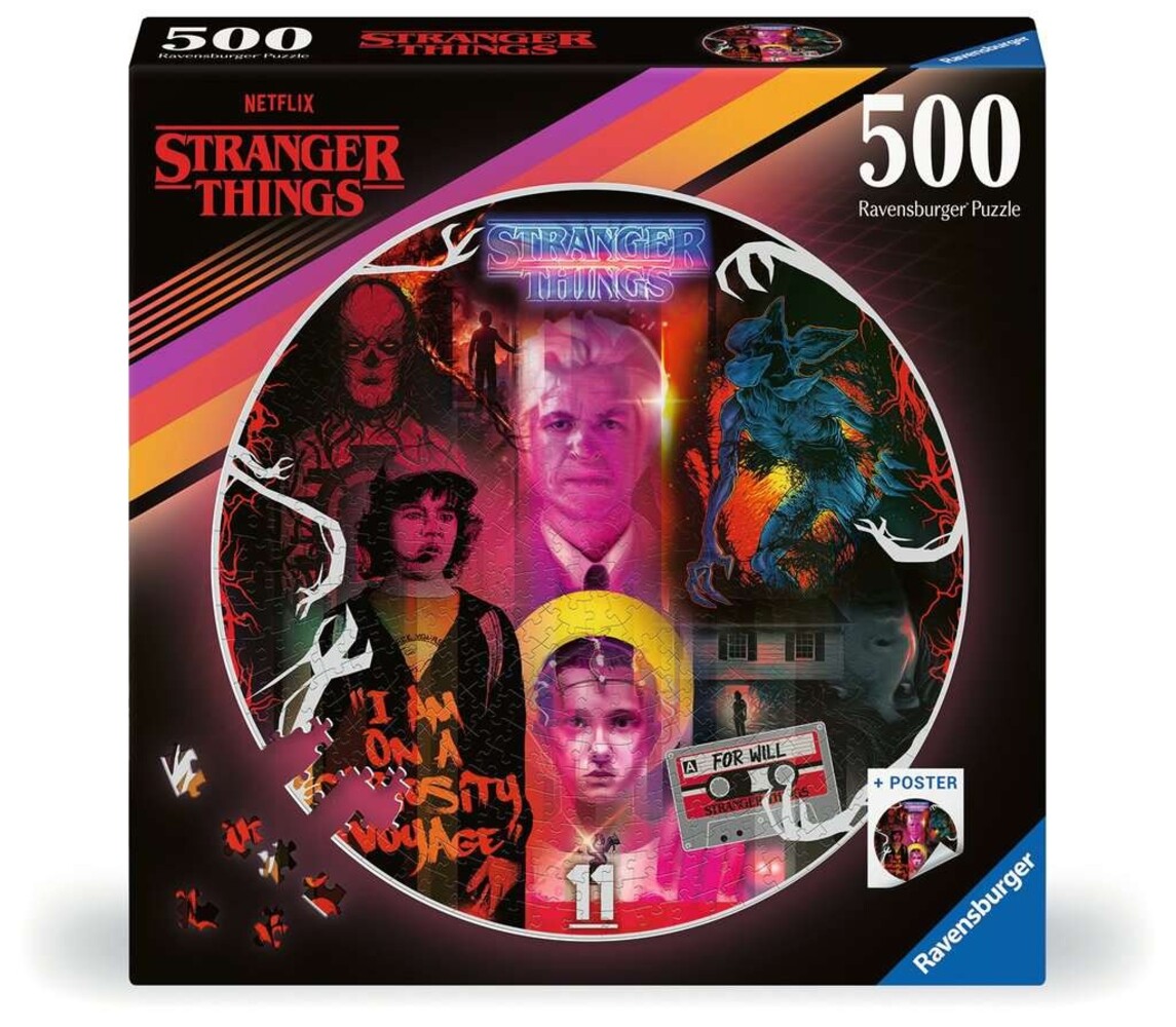 Ravensburger Stranger Things Ronde Puzzel (500 stukken) Ravensburger Stranger Things Ronde Puzzel (500 stukken)