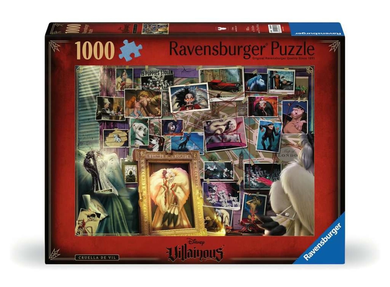Ravensburger Disney Villainous Cruella de Vil Puzzel (1000 stukken) Ravensburger Disney Villainous Cruella de Vil Puzzel (1000 stukken)