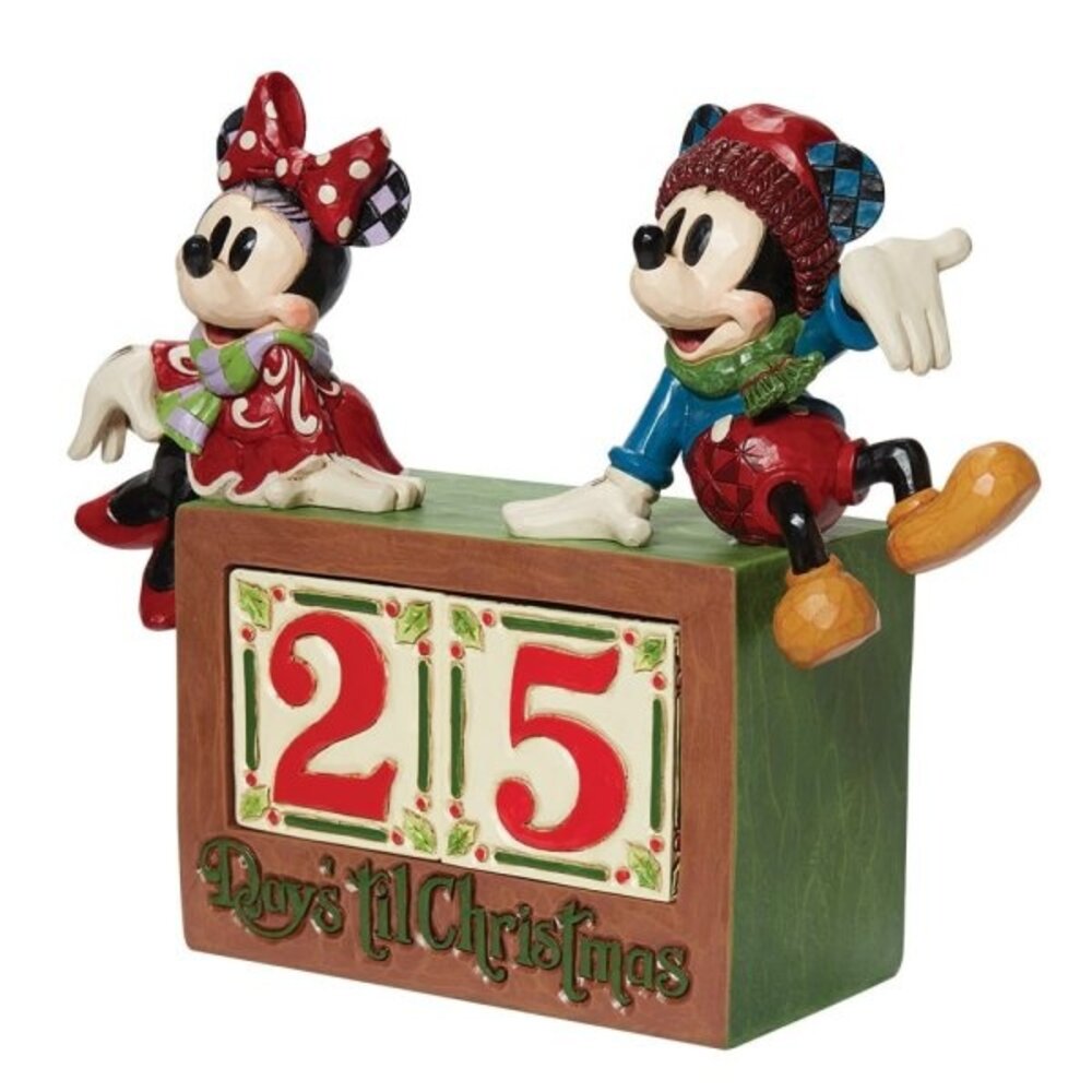 Disney Traditions Mickey & Minnie Christmas Calendar 19 cm Disney Traditions Mickey & Minnie Christmas Calendar 19 cm