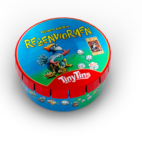 999 Games Regenwormen Tiny Tins Dobbelspel 999 Games Regenwormen Tiny Tins Dobbelspel