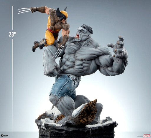 Sideshow Collectibles Marvel Statue Grey Hulk vs Wolverine 58 cm Sideshow Collectibles Marvel Statue Grey Hulk vs Wolverine 58 cm